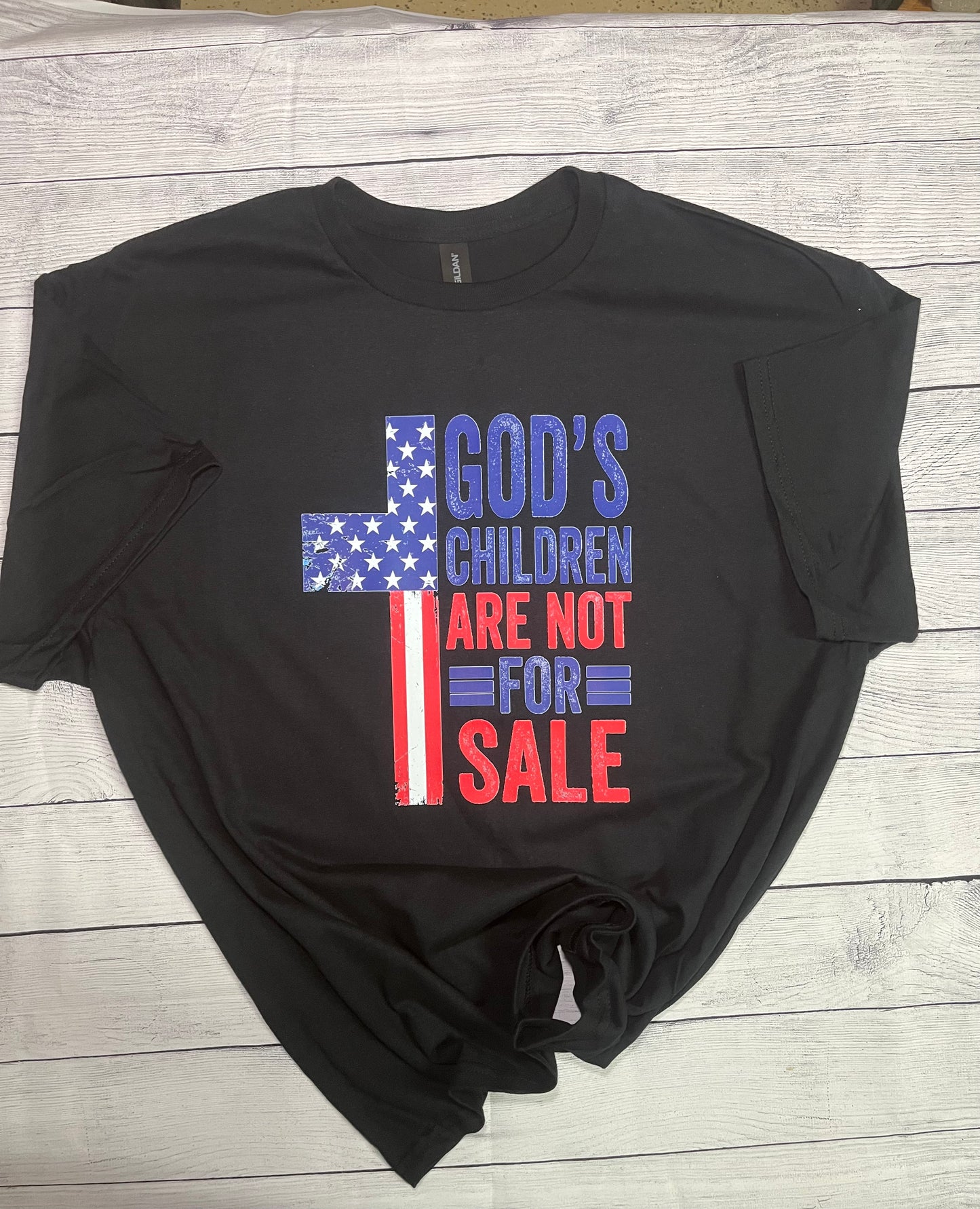 God’s Children Are Not For Sale T Shirt (Patriotic)