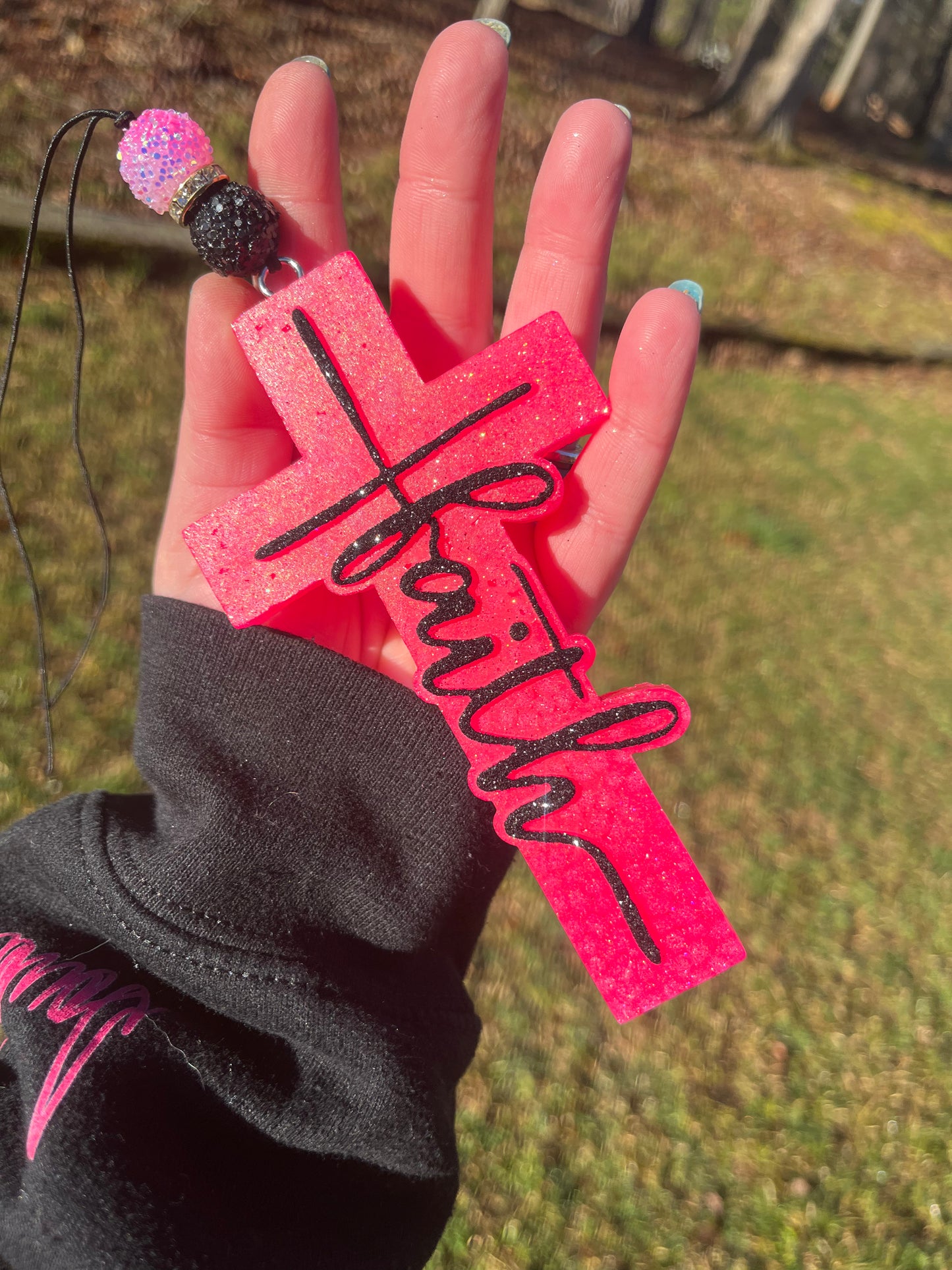 Hot Pink Cross Faith
