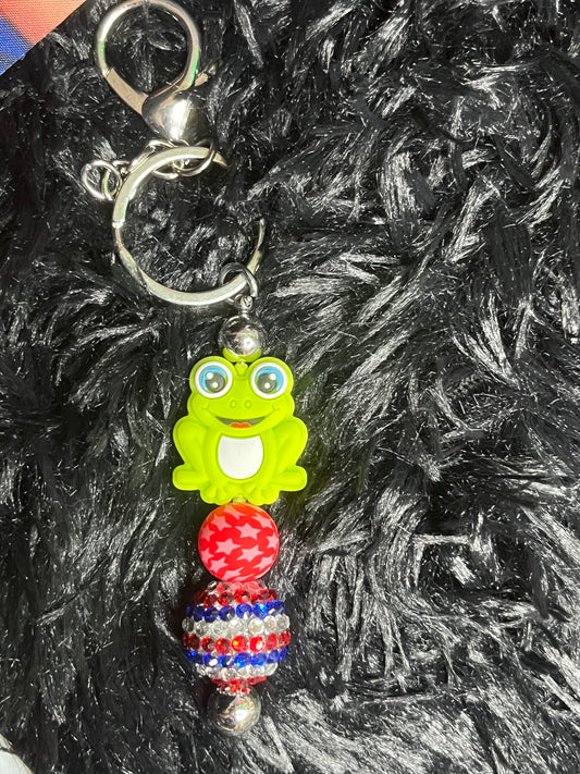 Patriotic Frog Keychain