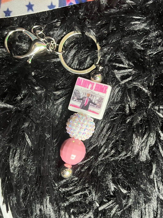 Daddy’s Home Pink Keychain