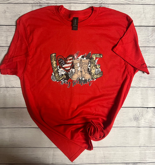 Love My Soldier T Shirt