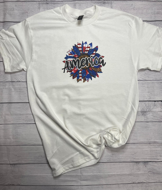 America Sunflower T Shirt