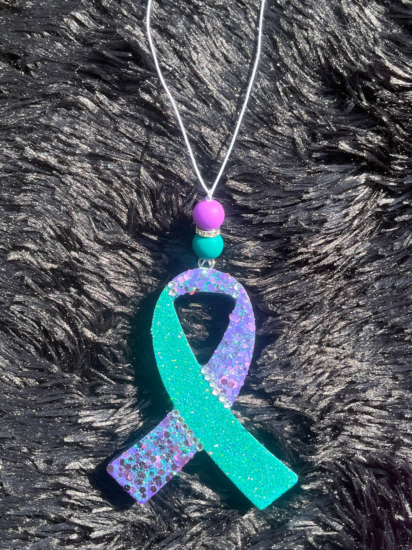 Awareness Ribbon ( purple/teal) Mental Health