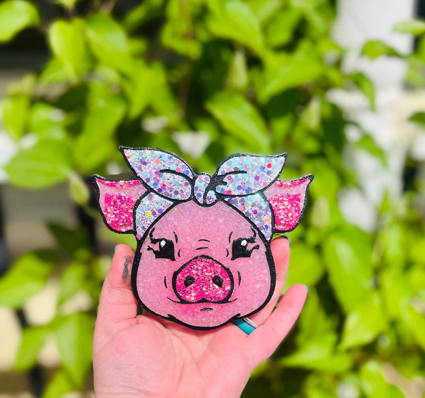 Pig With Bow