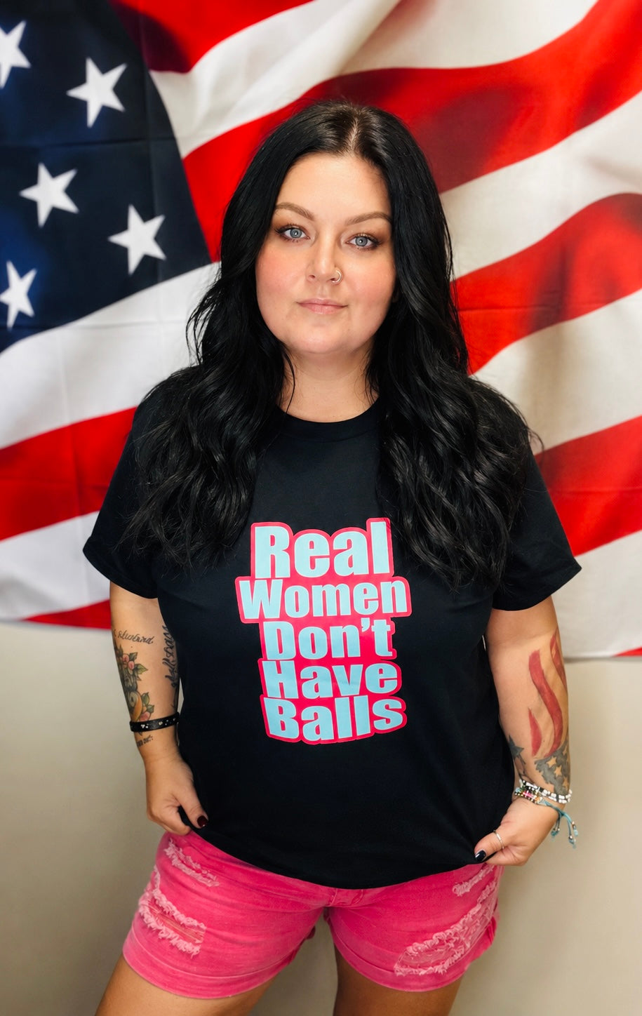 Real Women Don’t Have Balls (pink/teal)