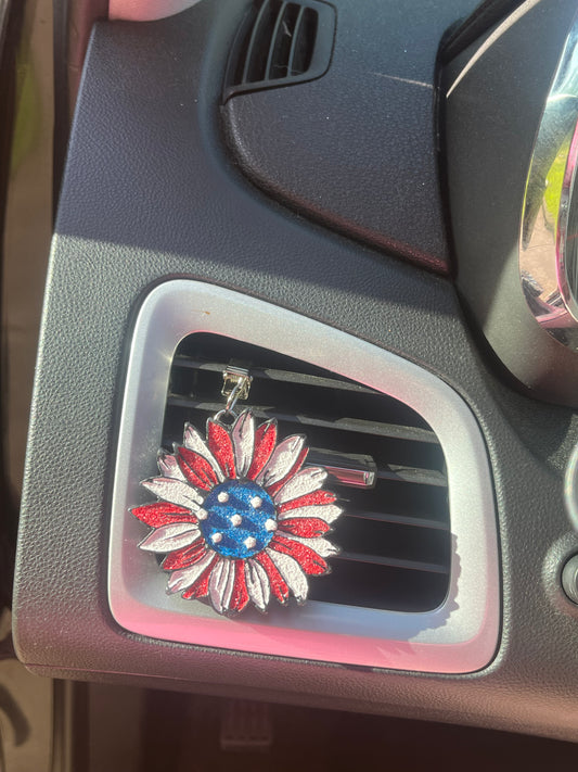 Patriotic Sunflower Vent Clips (pack of 2)