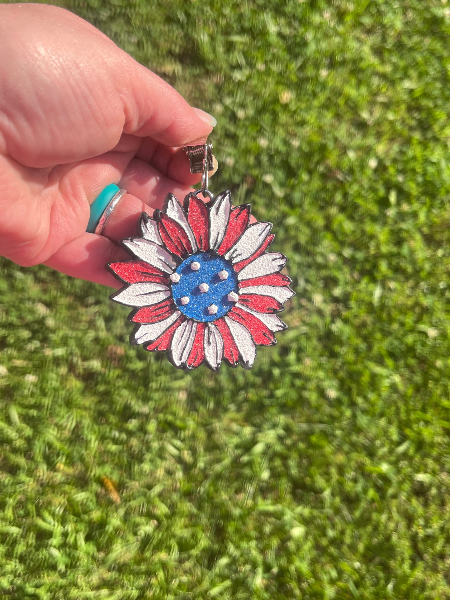 Patriotic Sunflower Vent Clips (pack of 2)