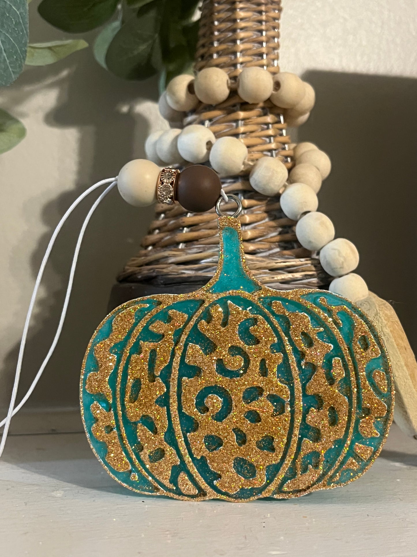 Teal/gold Pumpkin Freshie