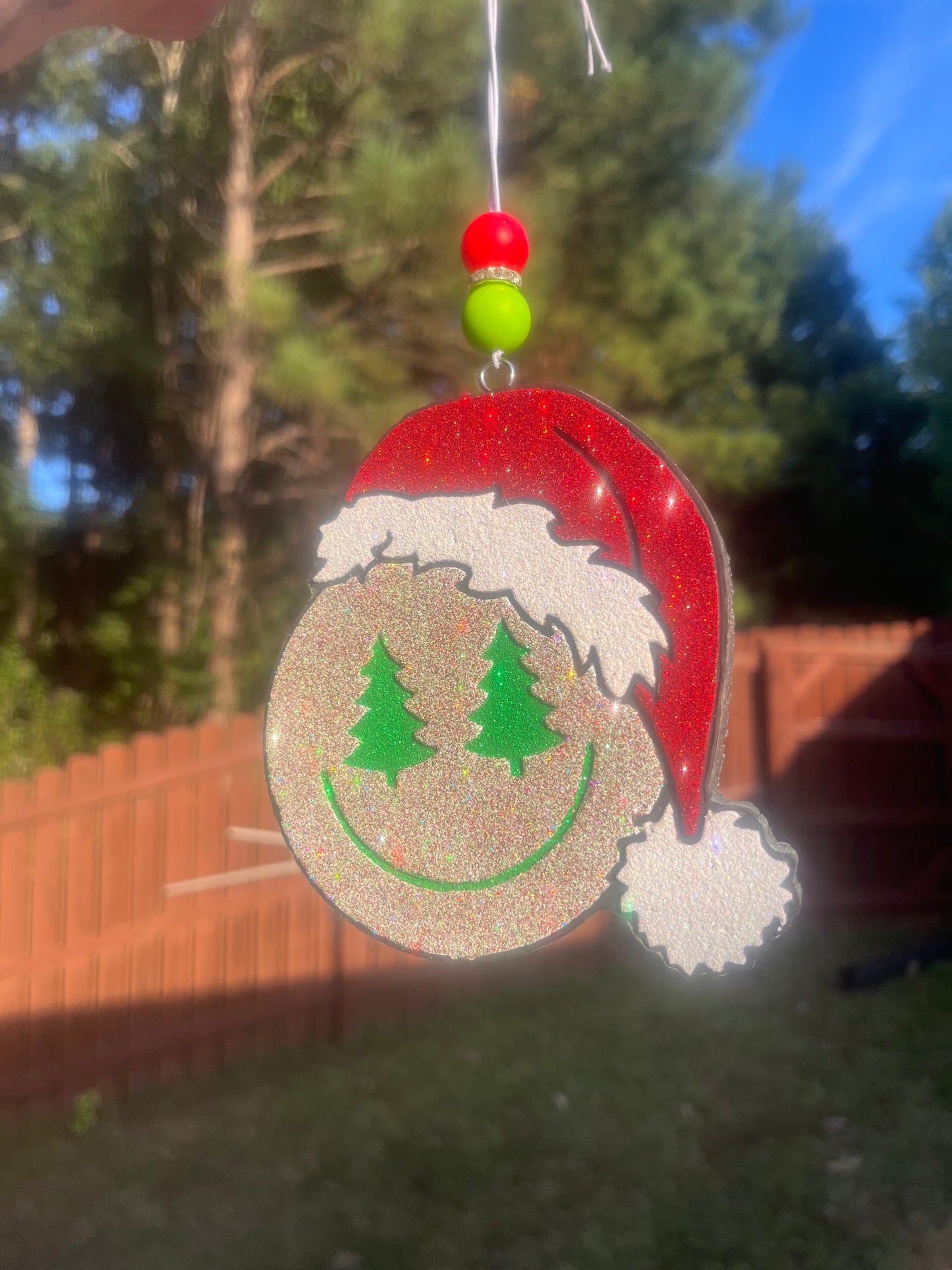 Christmas Smiley Face Freshie