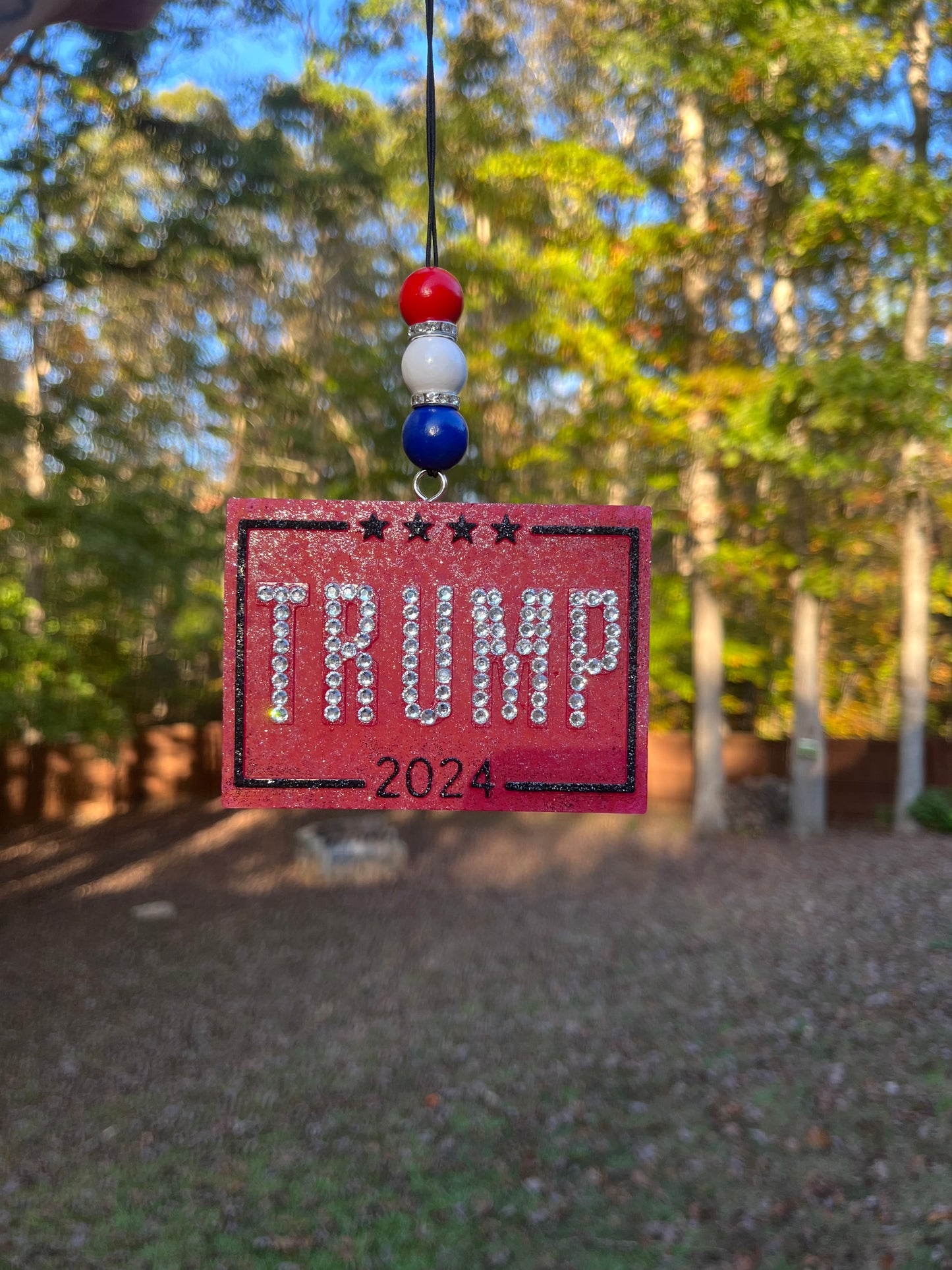 Red Trump Rhinestone Freshie