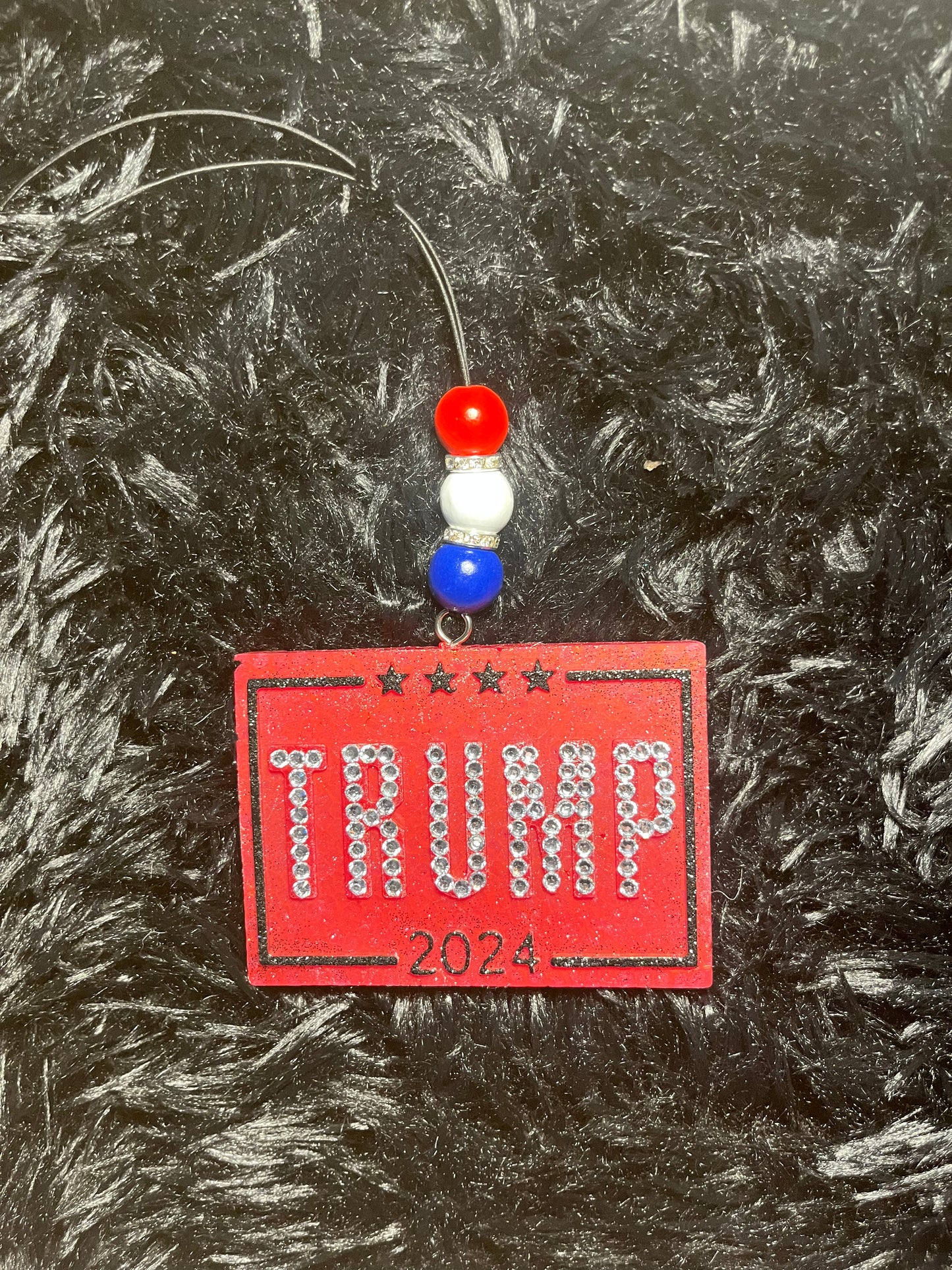 Red Trump Rhinestone Freshie