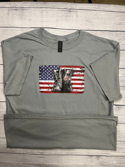 Soldier Boots/Flag T Shirt
