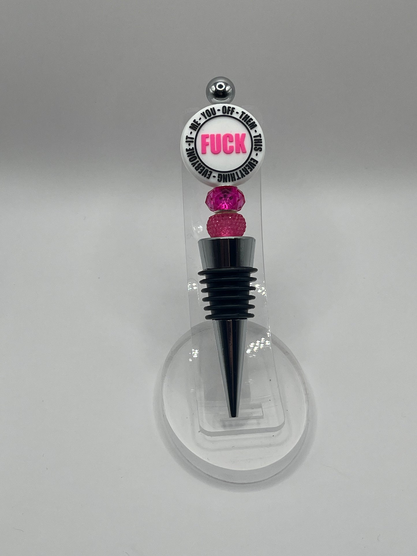 Pink Fuck wine stopper