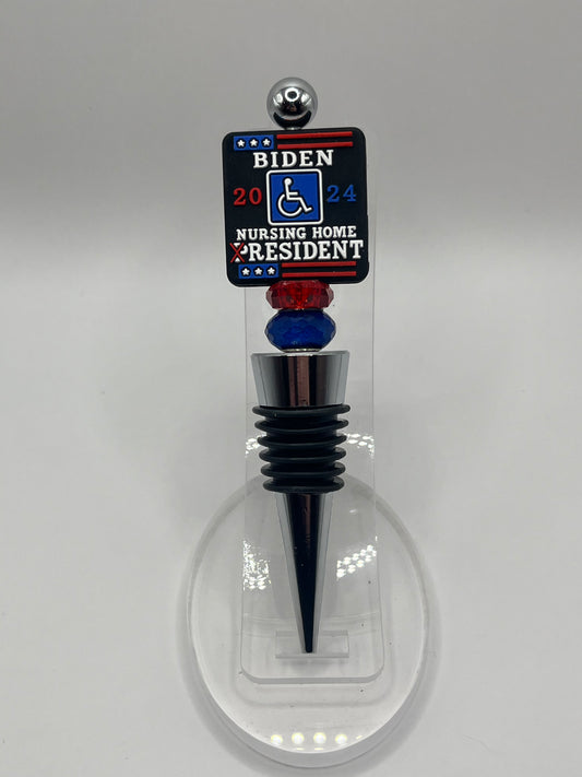 Biden for nursing home wine stopper