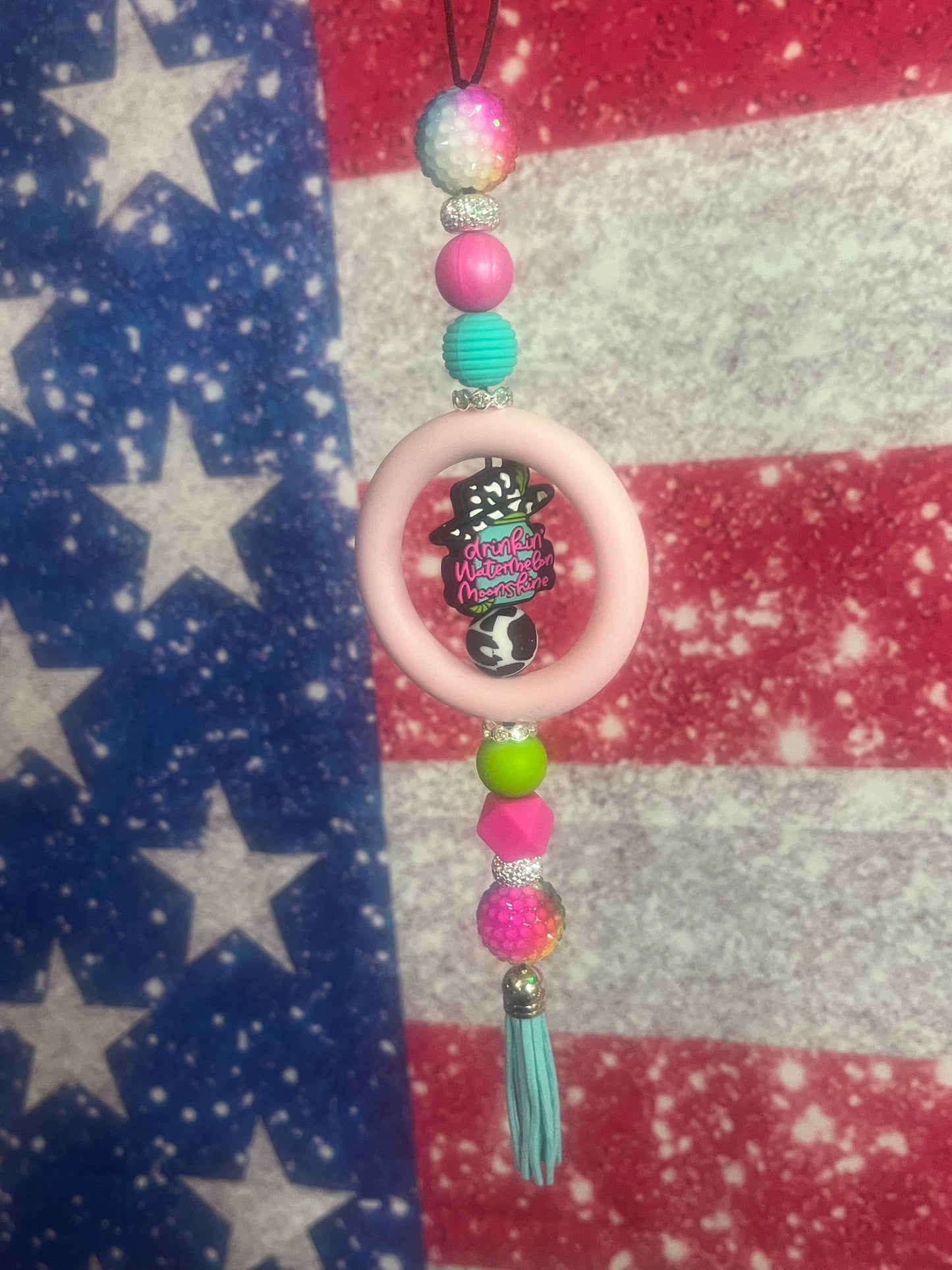 Watermelon moonshine car charm