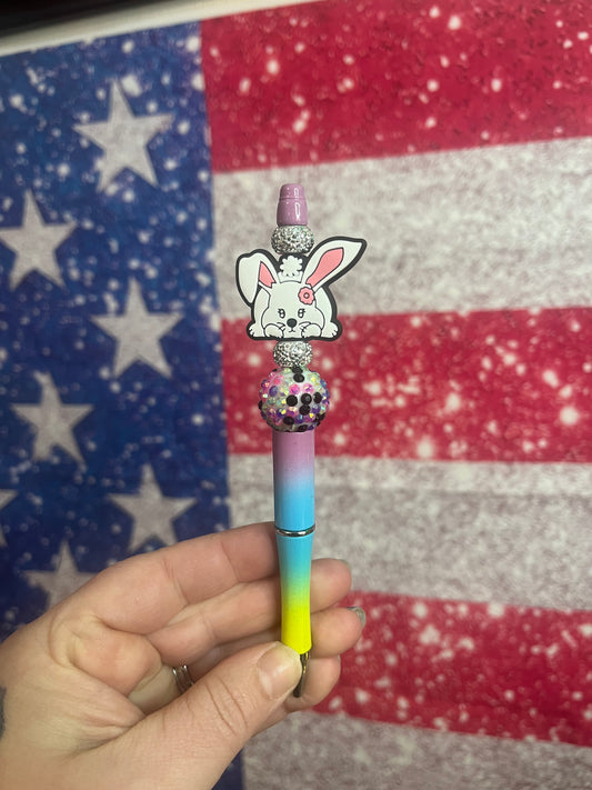 Easter bunny rainbow ombre