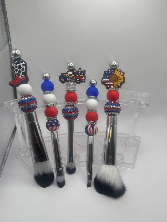 Patriotic Makeup Brush Set