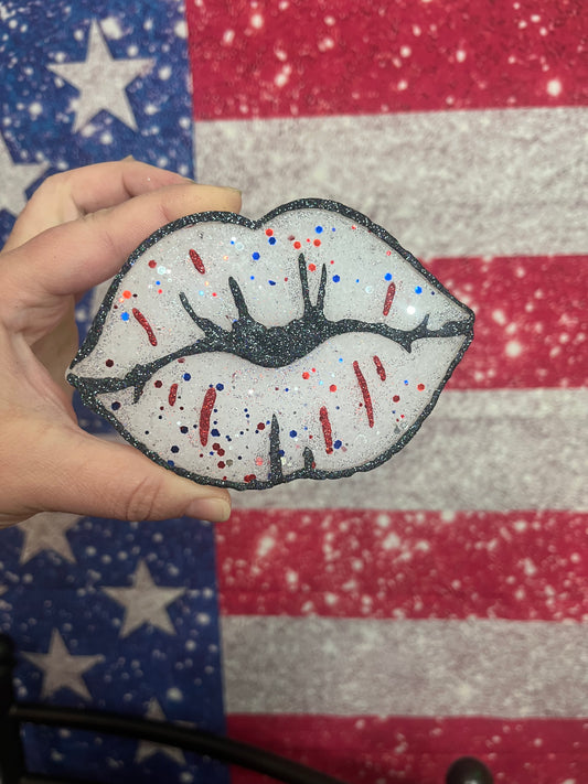 Patriotic Lips Car Freshie