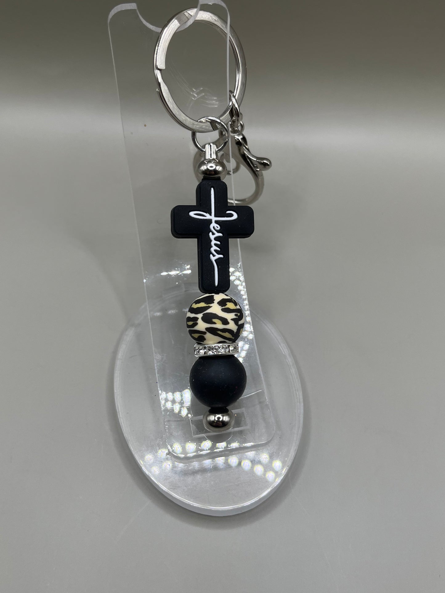 Black Jesus Keychain