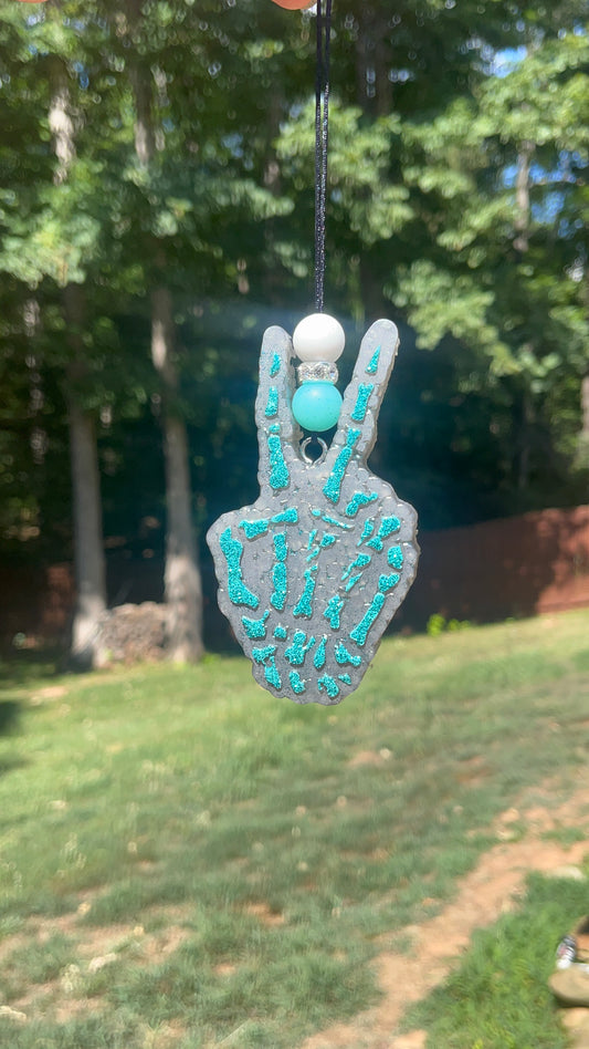 Skeleton Hand Gray/Teal